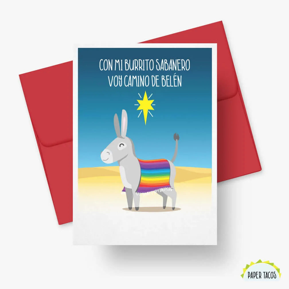 Burrito Sabanero Spanish Greeting Card