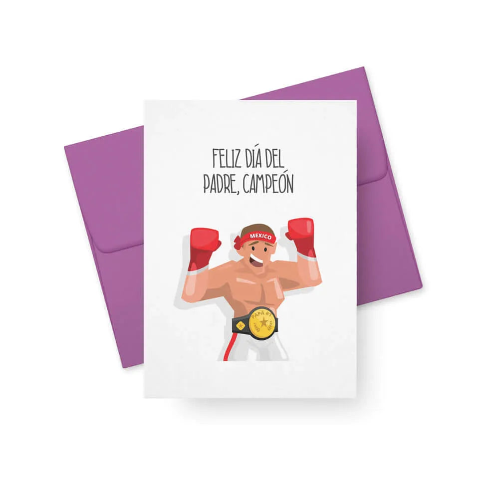 Feliz Día Del Padre, Campeón - Spanish fathers day card