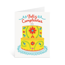 Mexican Embroidery Cake - Feliz Cumpleaños Spanish Birthday Card