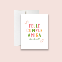 Feliz Cumple Amiga - Spanish Birthday Card & Friendship Card