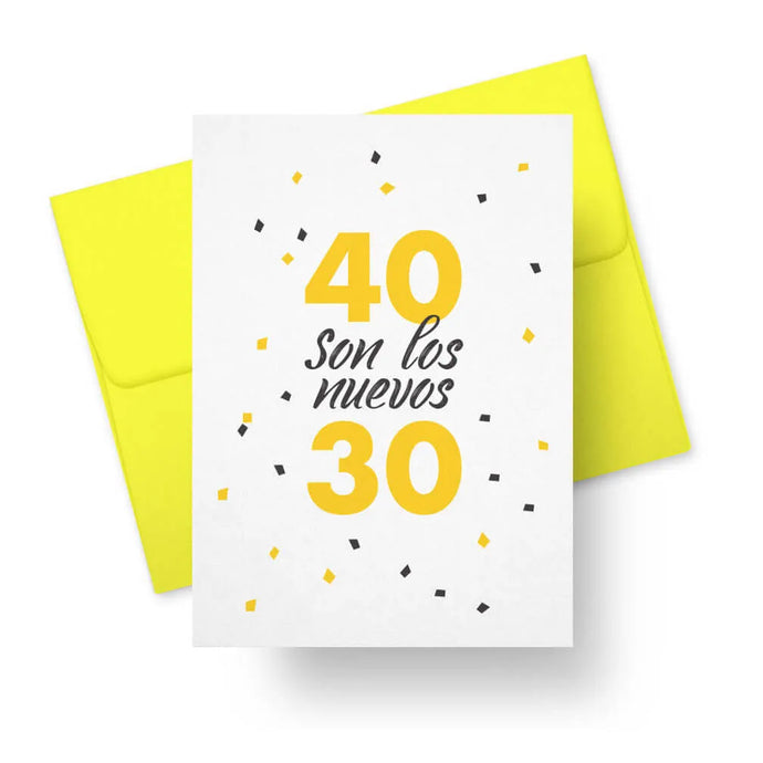 A Spanish greeting card that reads 