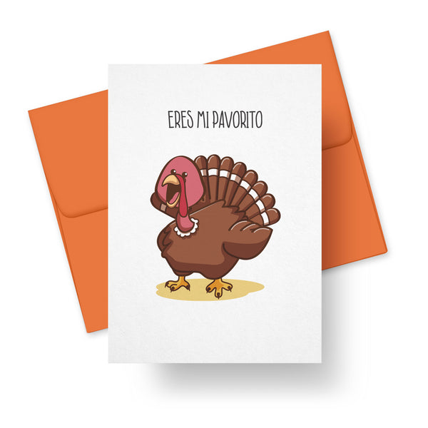 Eres Mi Pavorito – Spanish Thanksgiving Card