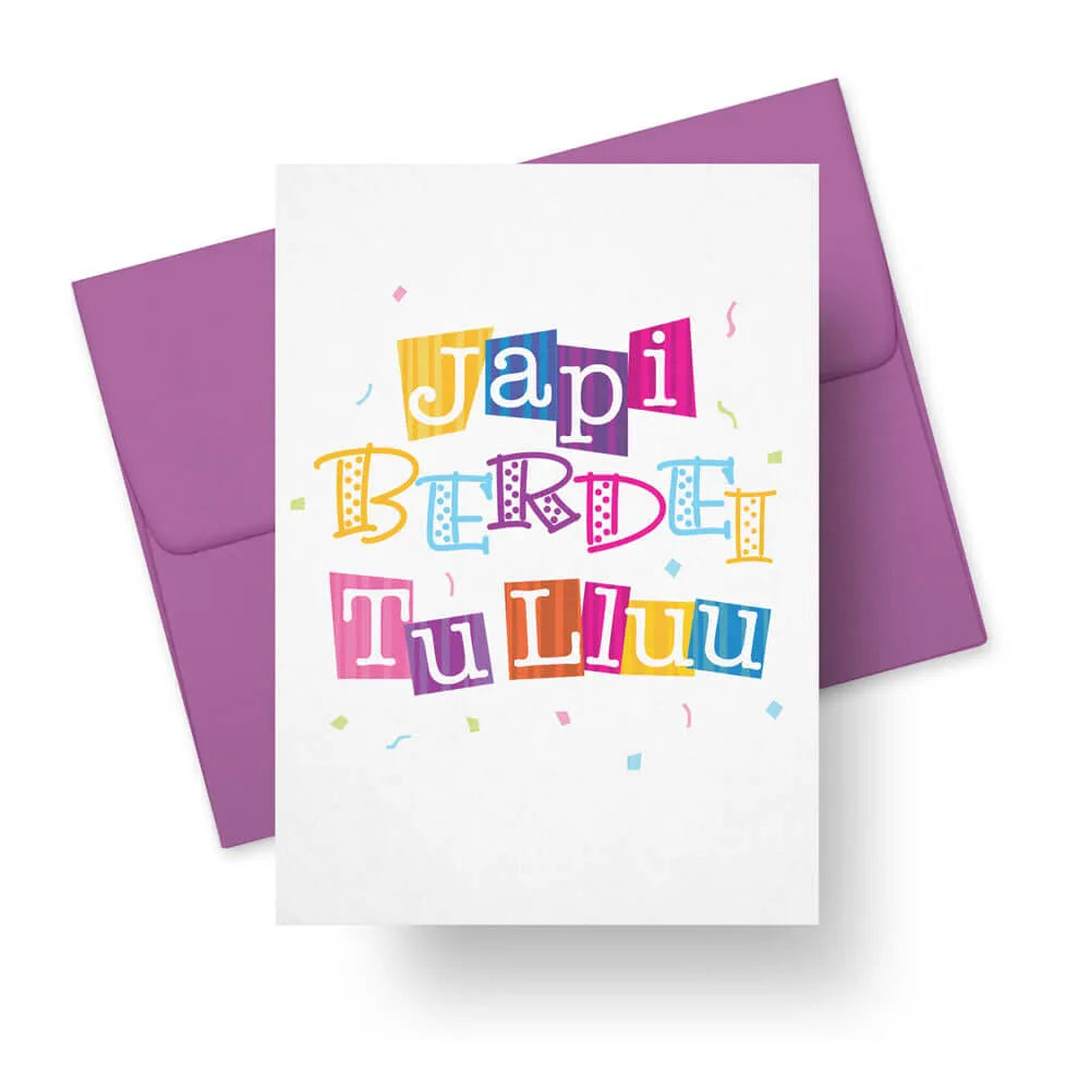 Japi Berdei Tu Lluu – Paper Tacos Spanish Greeting Cards