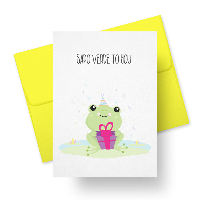 Sapo Verde Too You – Funny Spanish Birthday Card