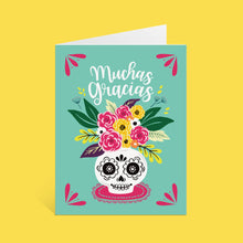 Muchas Gracias Sugar Skull - Thank You Card In Spanish