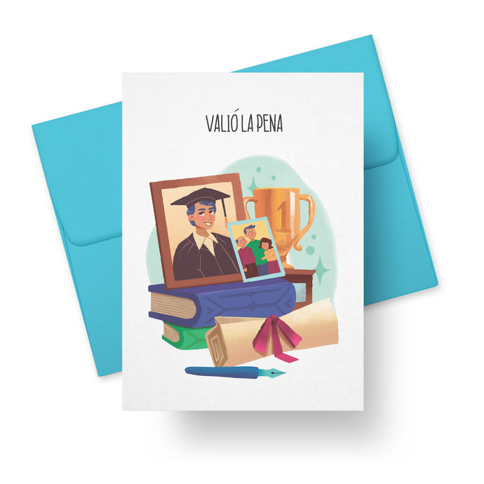 Valió La Pena – Graduation Card (Boy Version)