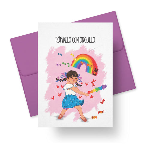 Rómpelo con Orgullo – Pride Piñata Greeting Card