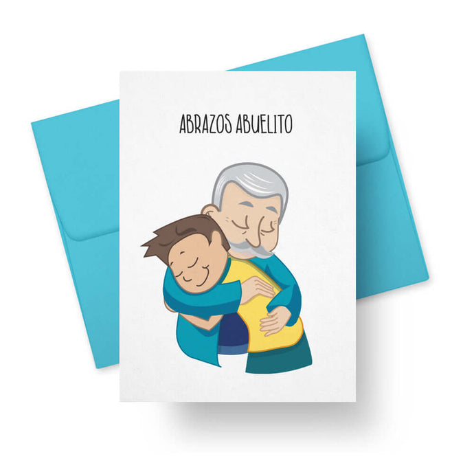 Abrazos Abuelito (Boy) - Spanish fathers day card