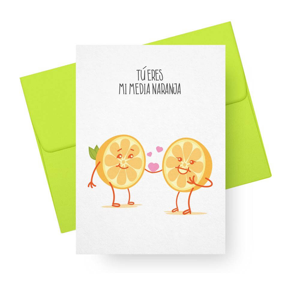 Media naranja greeting card
