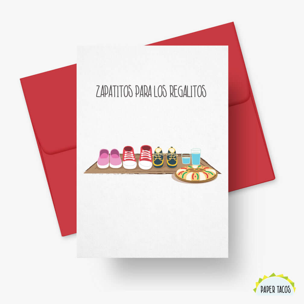 Dia de reyes greeting card