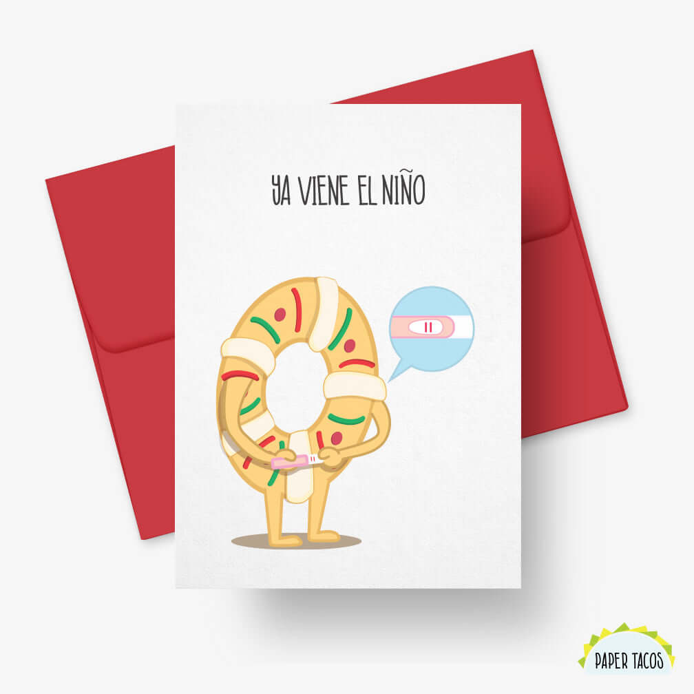 Rosca de reyes greeting card
