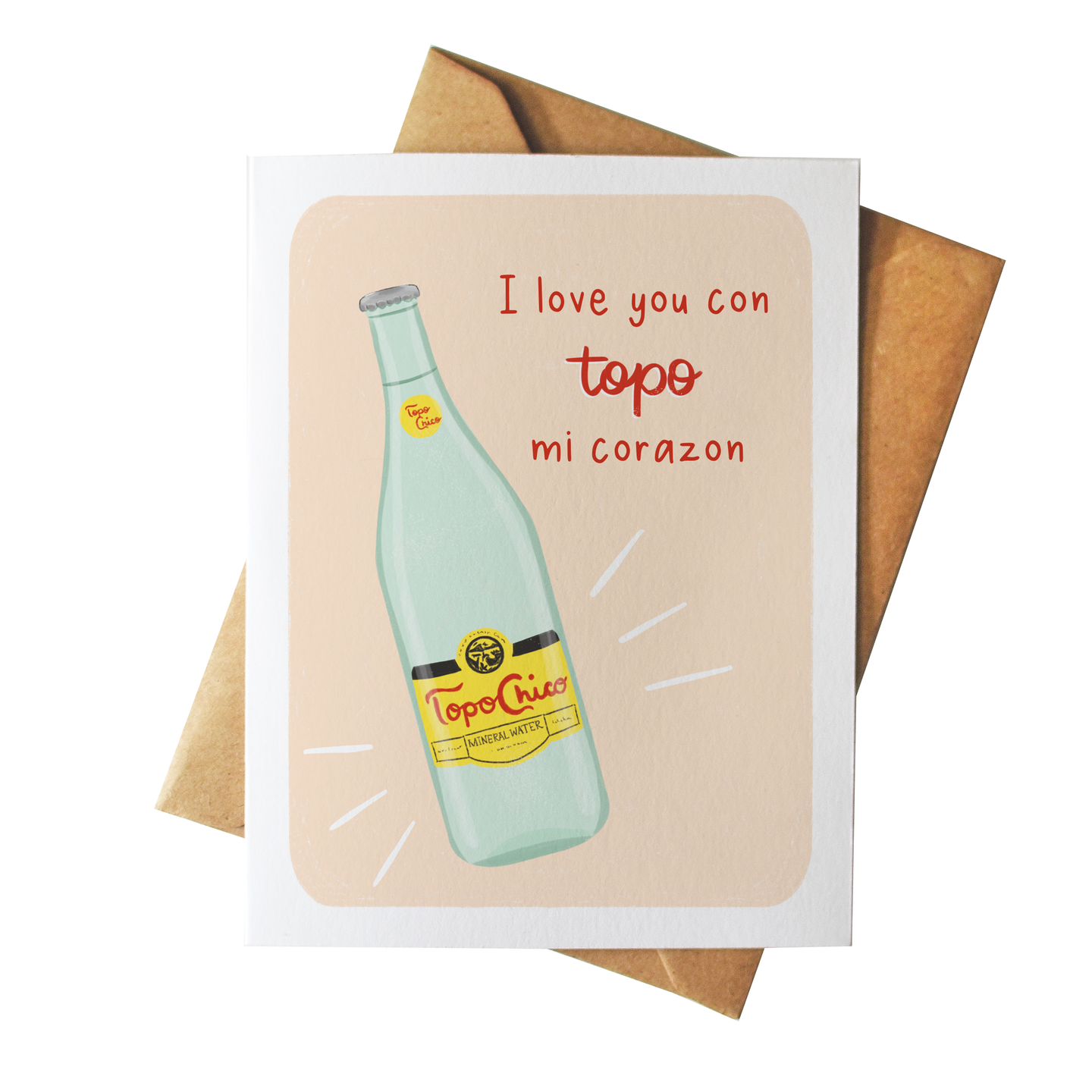 Topo Mi Corazon - Spanish love card