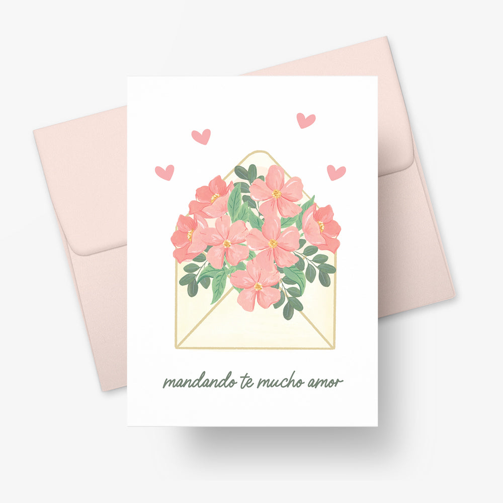 Mucho Amor Envelope - Valentine's Day Card, Spanish Card